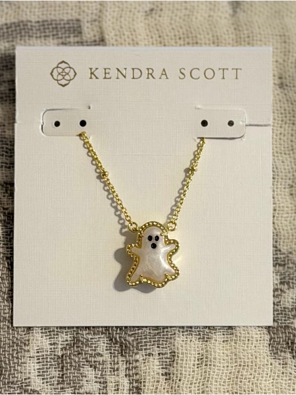 Kendra Scott Gold Pearl Ghost Pendant Necklace - Reversible